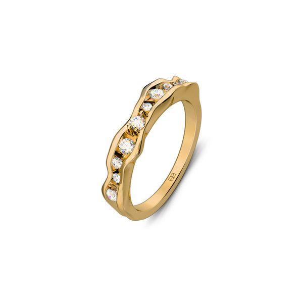On The Edge 18K Gold Ring N°9 w. Diamonds