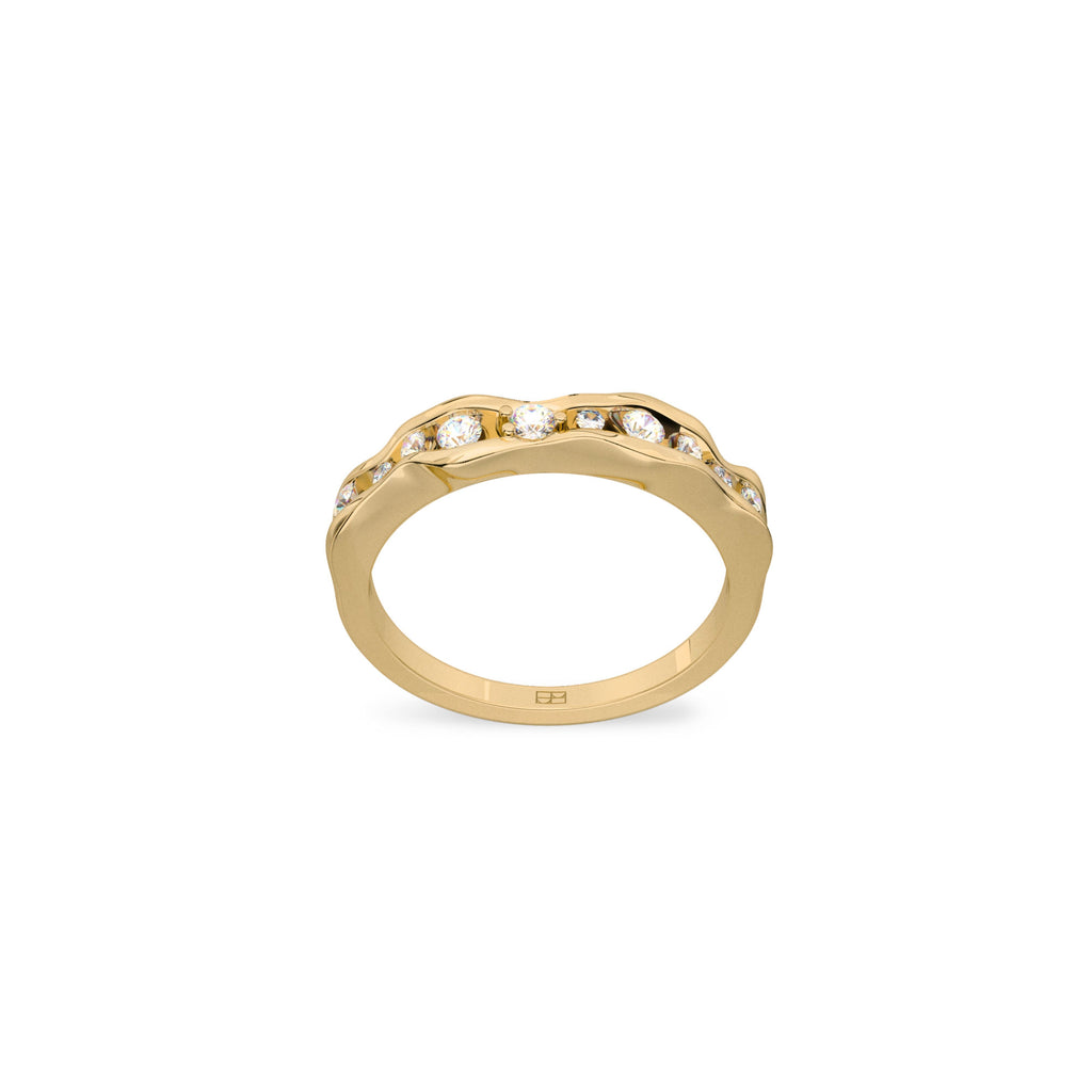On The Edge 18K Gold Ring N°9 w. Diamonds