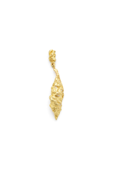 Rock Long Single Ear 18K Gold Earring