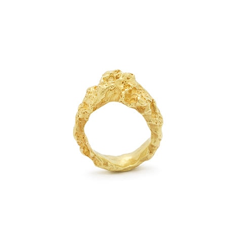 Rock Plain 18K Guld Ring