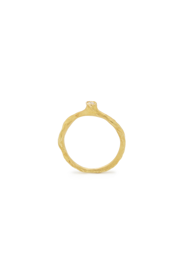 Ines 0.05ct 18K Guld Ring m. Diamant