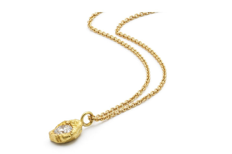 Iman 0.20ct 18K Gold Necklace w. Diamond