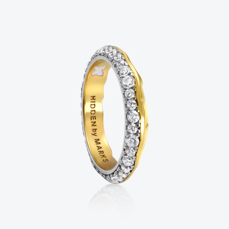 A. Iceberg 18K Gold Ring w. Lab-Grown Diamond Pavé