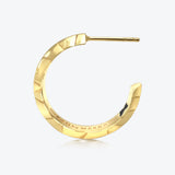 A. Iceberg 18K Gold Plated SM Hoops w. Jet Black Enamel