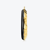 A. Iceberg 18K Gold Plated SM Hoops w. Jet Black Enamel