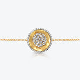 A. Sun Halo 18K Gold Bracelet w. Full Lab-Grown Diamond Pavé