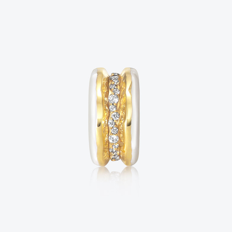 Antarctica Ice Ring aus 18K Gold mit Diamanten & weißer Emaille