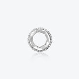 A. Sun Halo Aura 18K White Gold Studs w. Lab-Grown Diamond Pavé