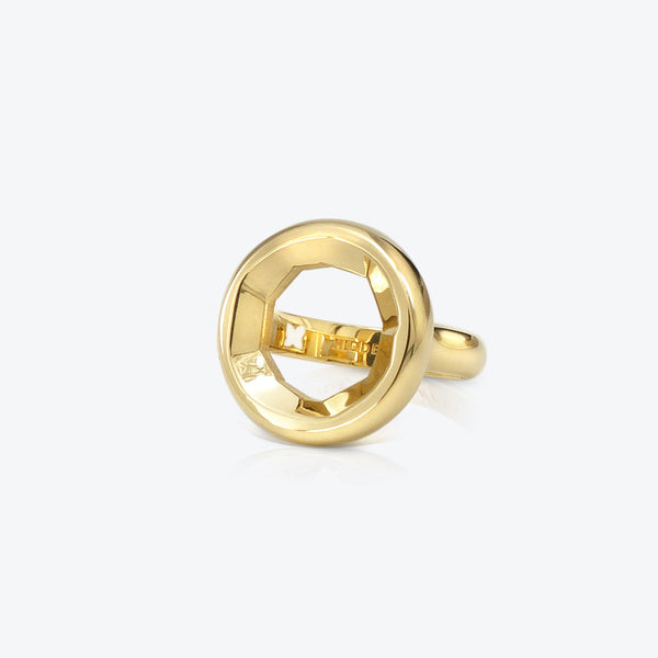 A. Sun Halo 18K Gold Ring