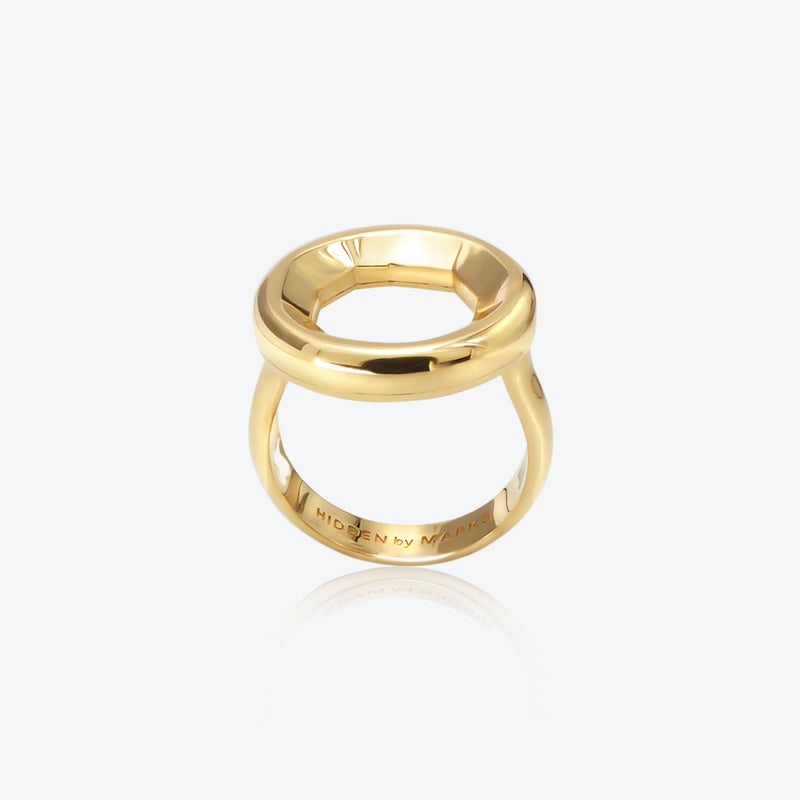 A. Sun Halo 18K Gold Ring