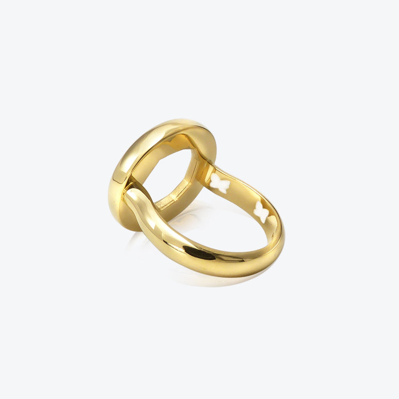 A. Sun Halo 18K Gold Ring