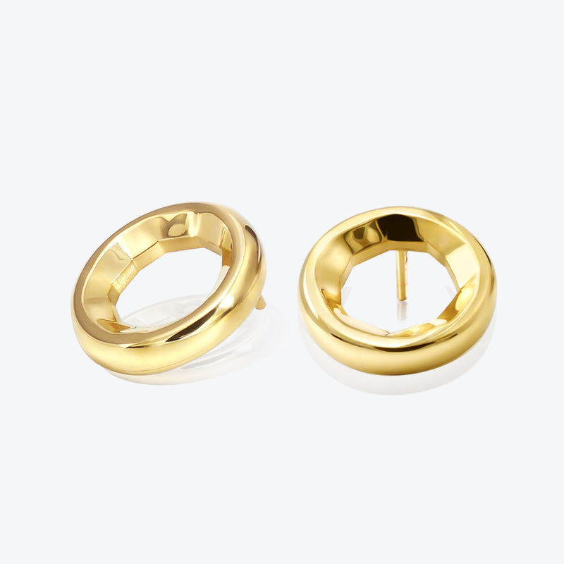 A. Sun Halo 18K Gold Studs