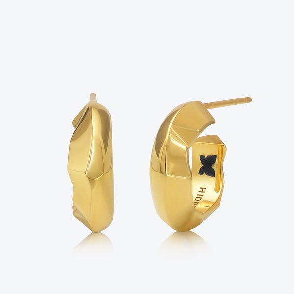 A. Iceberg 18K Gold Plated Huggie Earrings