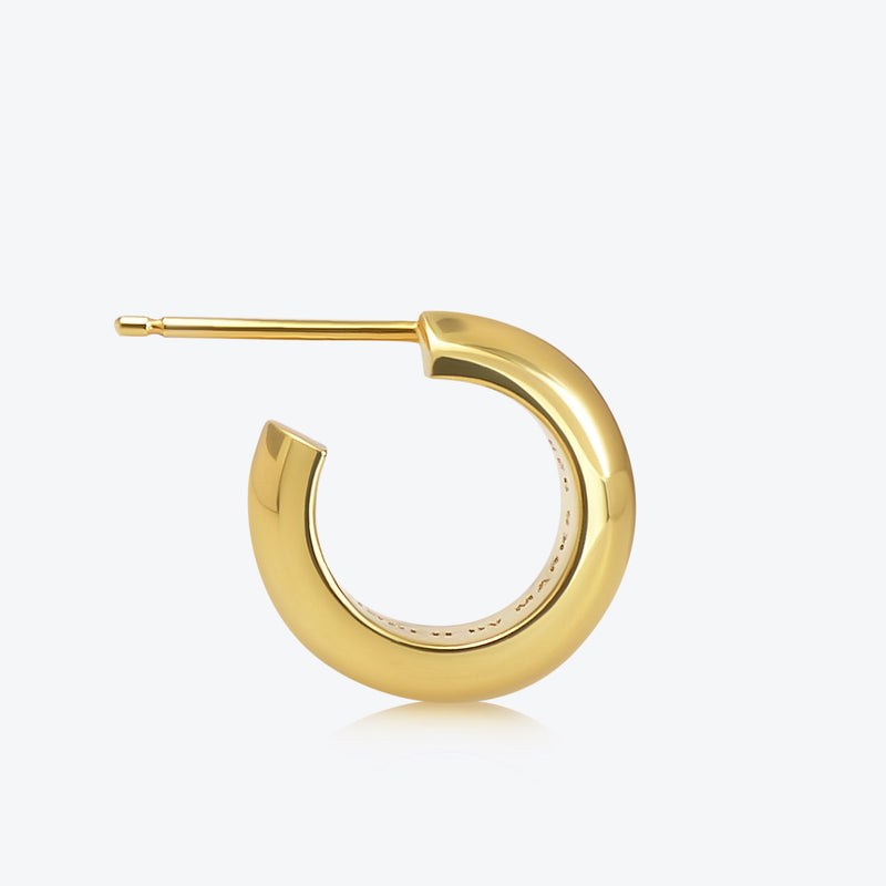 A. Iceberg 18K Gold Plated Huggie Earrings