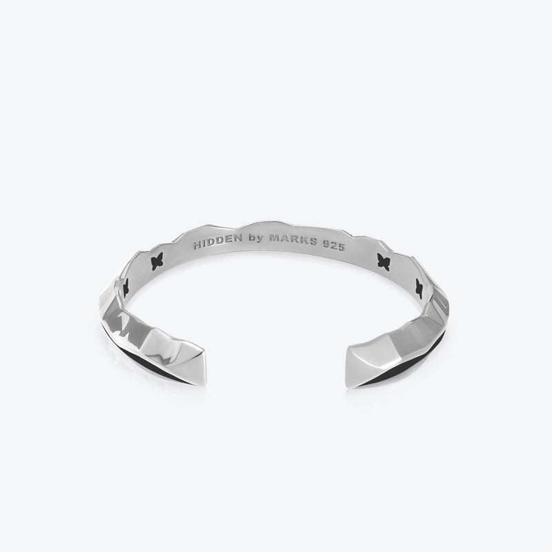 A. Iceberg Silver Cuff w. Jet Black Enamel