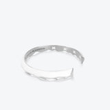 A. Iceberg Silver Cuff w. Snow White Enamel