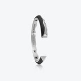 A. Iceberg Silver Cuff w. Jet Black Enamel