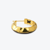 A. Iceberg 18K Gold Plated SM Hoops w. Jet Black Enamel