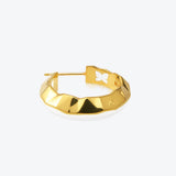 A. Iceberg 18K Gold Plated SM Hoops w. Snow White Enamel