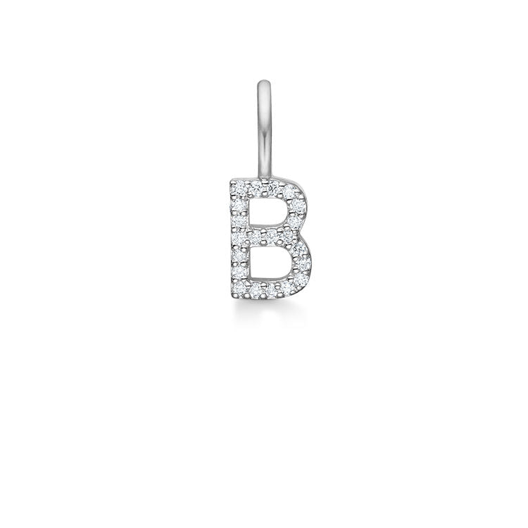 My B 18K Whitegold Pendant w. Diamonds