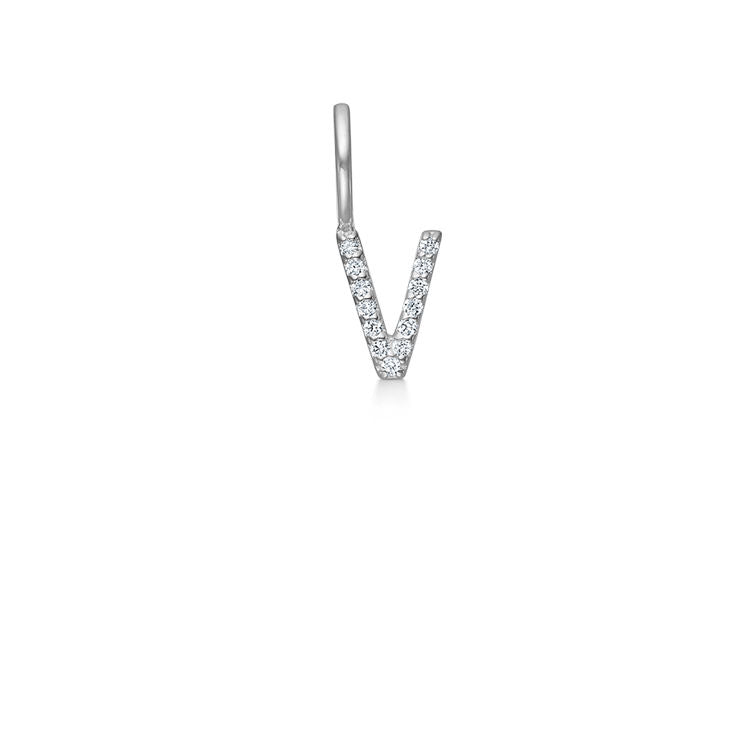 My V 18K Whitegold Pendant w. Diamonds