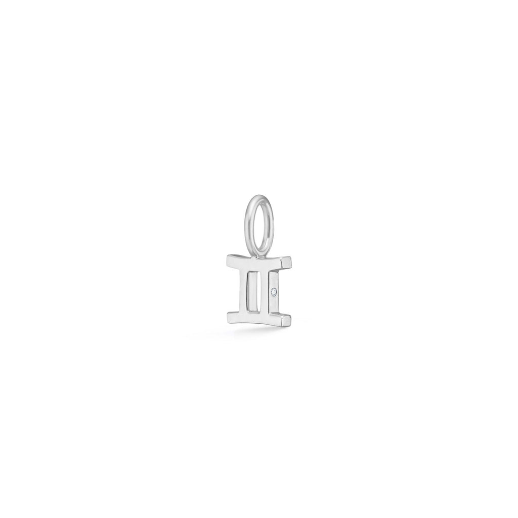 My Zodiac Gemini 18K Whitegold Pendant w. Diamonds