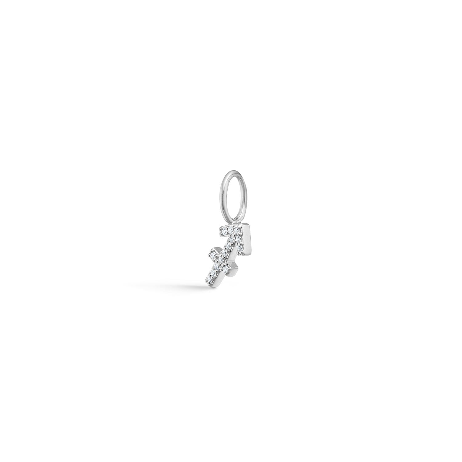 My Zodiac Pavé Sagittarius 18K Whitegold Pendant w. Diamonds