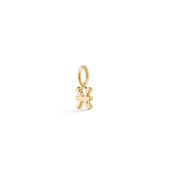 My Zodiac Pisces 18K Gold Pendant w. Diamonds