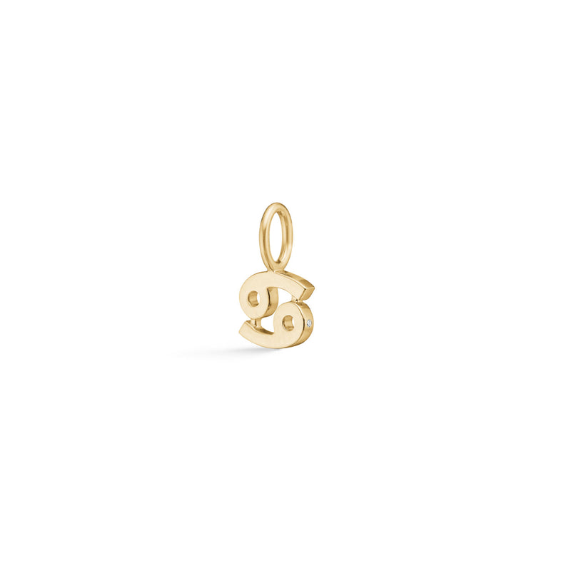 My Zodiac Cancer 18K Gold Pendant w. Diamonds