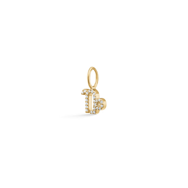 My Zodiac Pavé Capricorn 18K Gold Pendant w. Diamonds