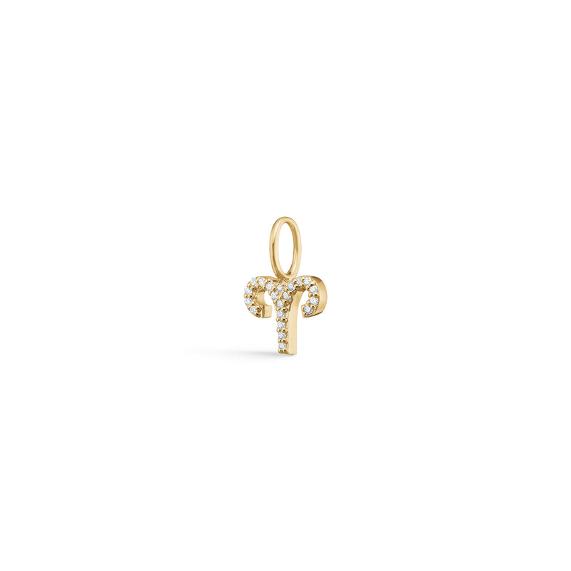 My Zodiac Pavé Aries 18K Gold Pendant w. Diamonds