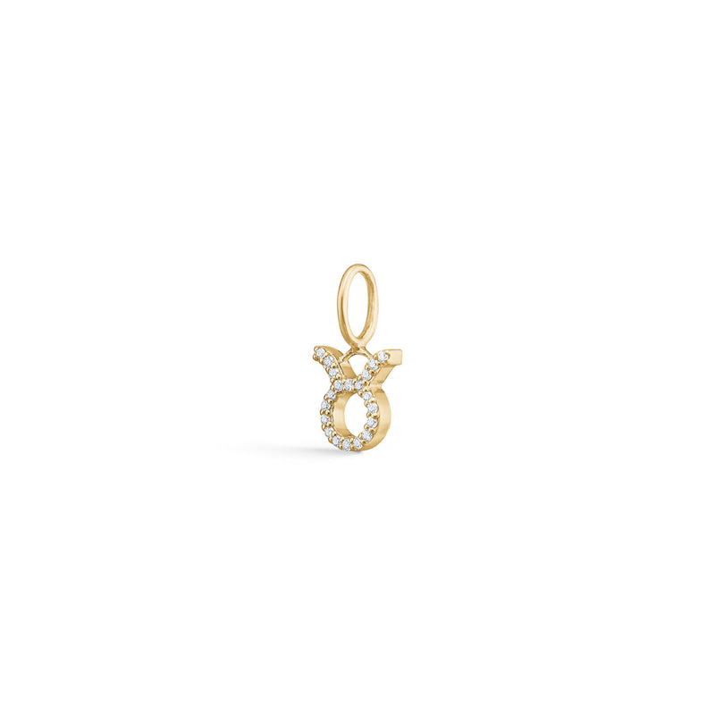 My Zodiac Pavé Taurus 18K Gold Pendant w. Diamonds