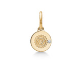Inner Peace Throatchakra 18K Gold Pendant w. Diamond