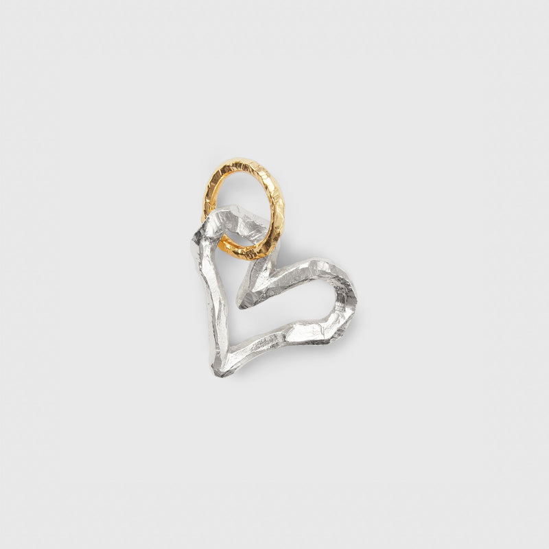 Ringo Open Heart 18K Gold & Silver Pendant