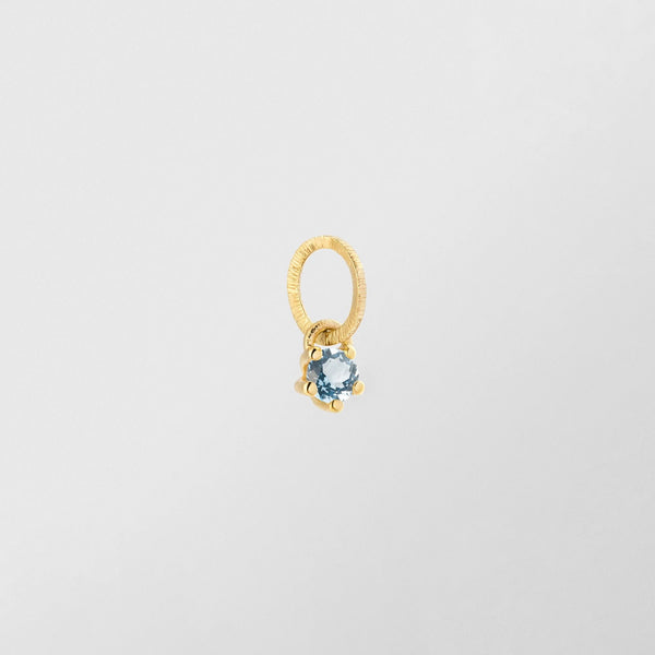 Cocktail 18K Gold Pendant w. Sky Blue Topaz