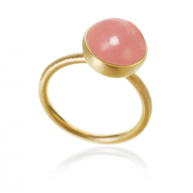 Large Pacific 18K Guld Ring m. Kvarts