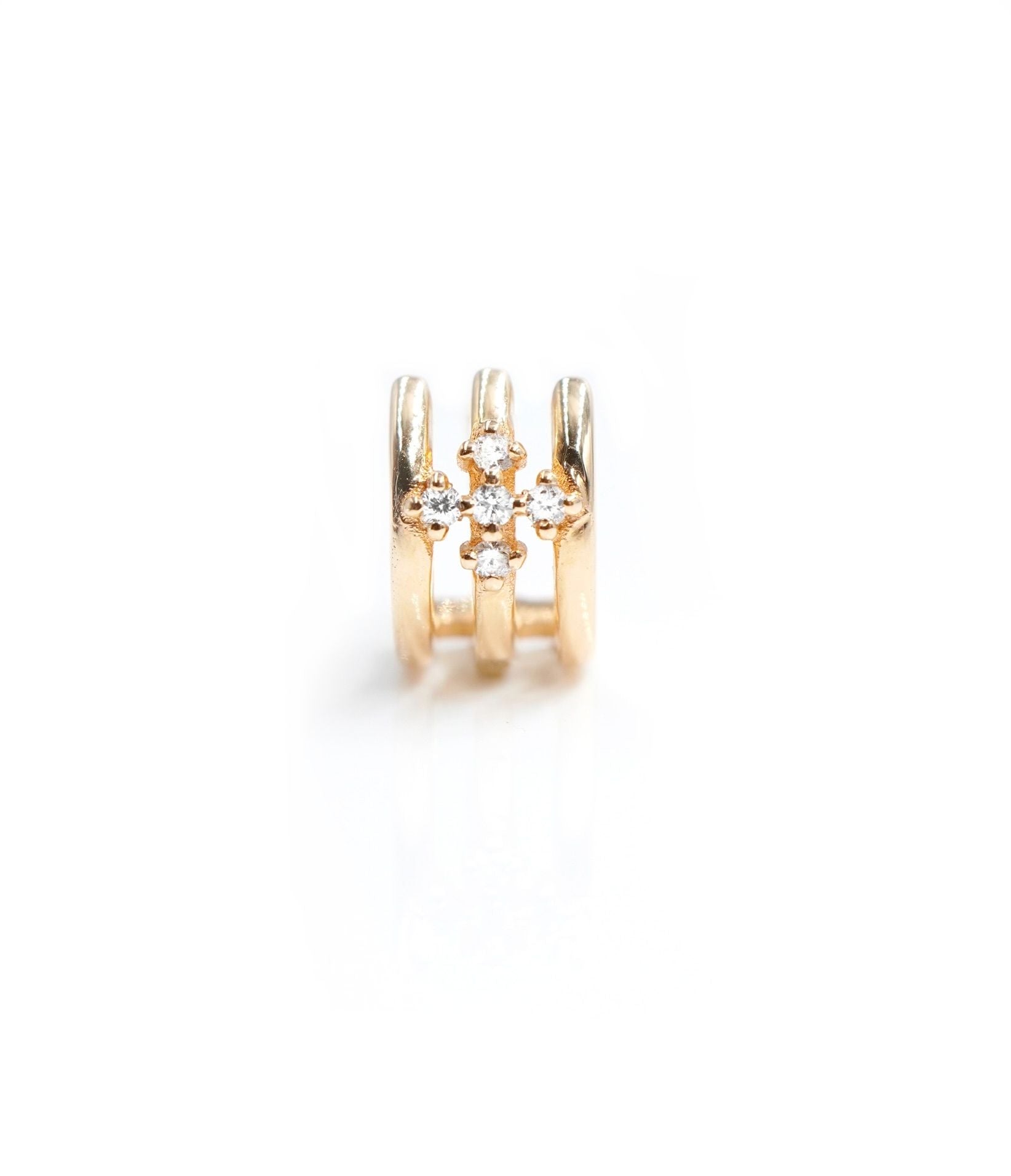 Eternity Triple Mini 18k Guld Hoop m. Diamanter