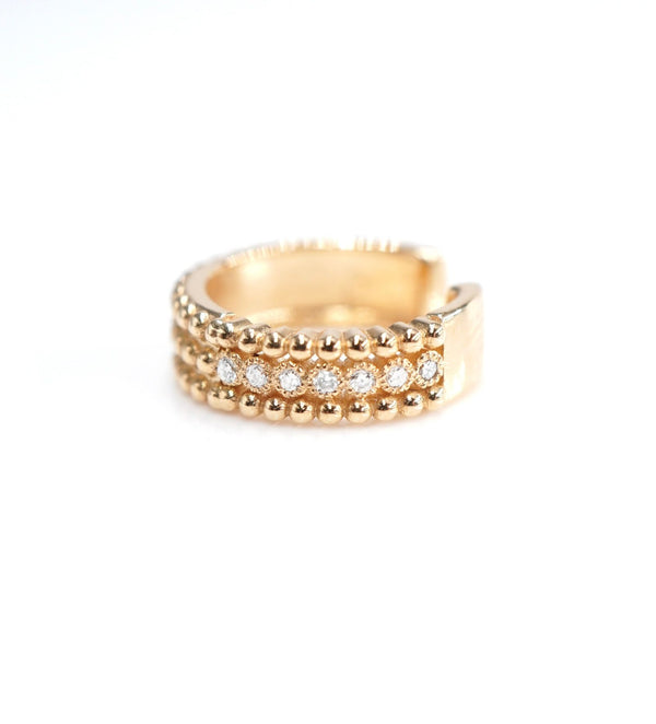 Nina 18K Gold Ear Cuff w. Diamonds