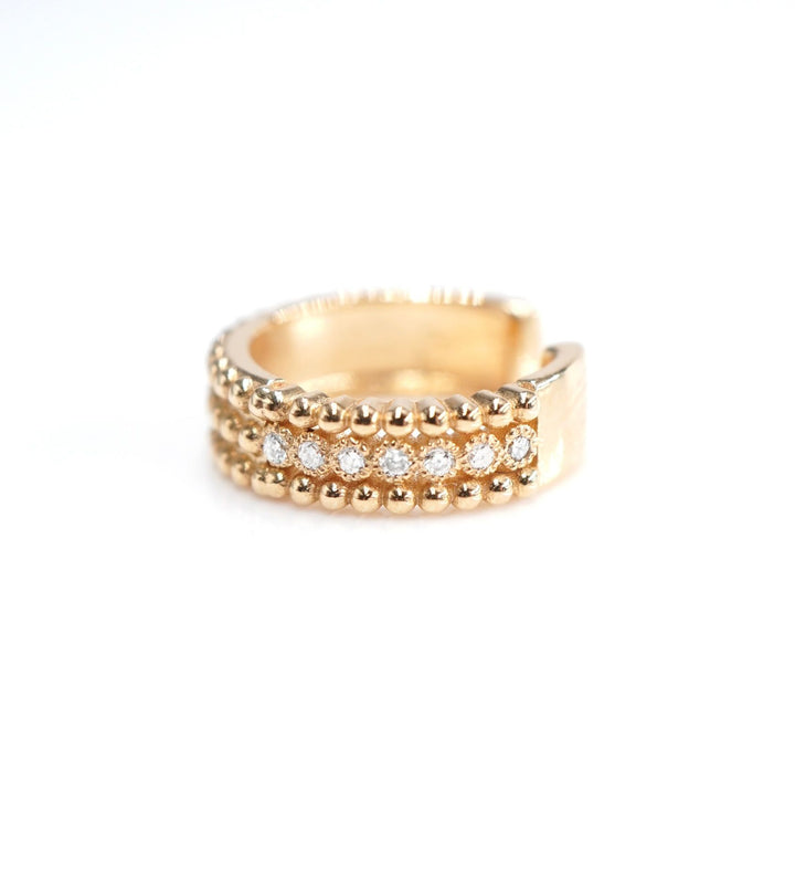 Nina 18K Gold Ear Cuff w. Diamonds