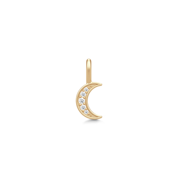 Moon Balance Gold Plated Pendant w. Zirconia