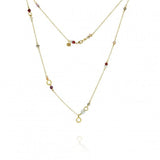 Piccolo Daybreak 18K Gold Necklace w. Gemstones