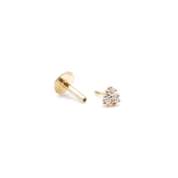 Piercing Ewigkeit 3 18k Gold Ohrring w. Diamant
