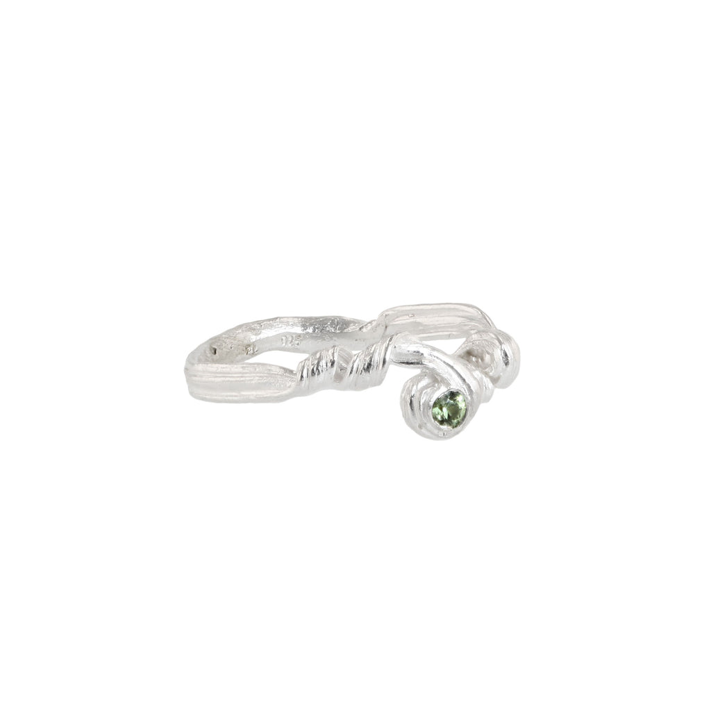 Fouettés #2 Sølv Ring m. Safir
