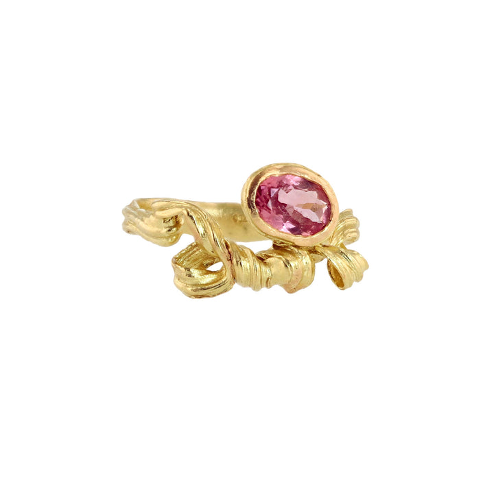 Fouettés 18K Gold Ring w. Tourmaline