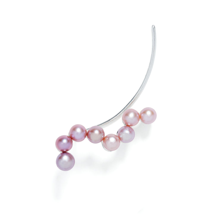 Medium Silver Earring w. Pearl