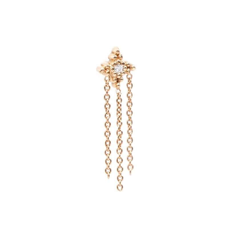 Greta 18K Gold Stud w. Diamond