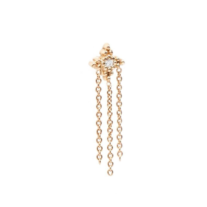Greta 18K Gold Stud w. Diamond