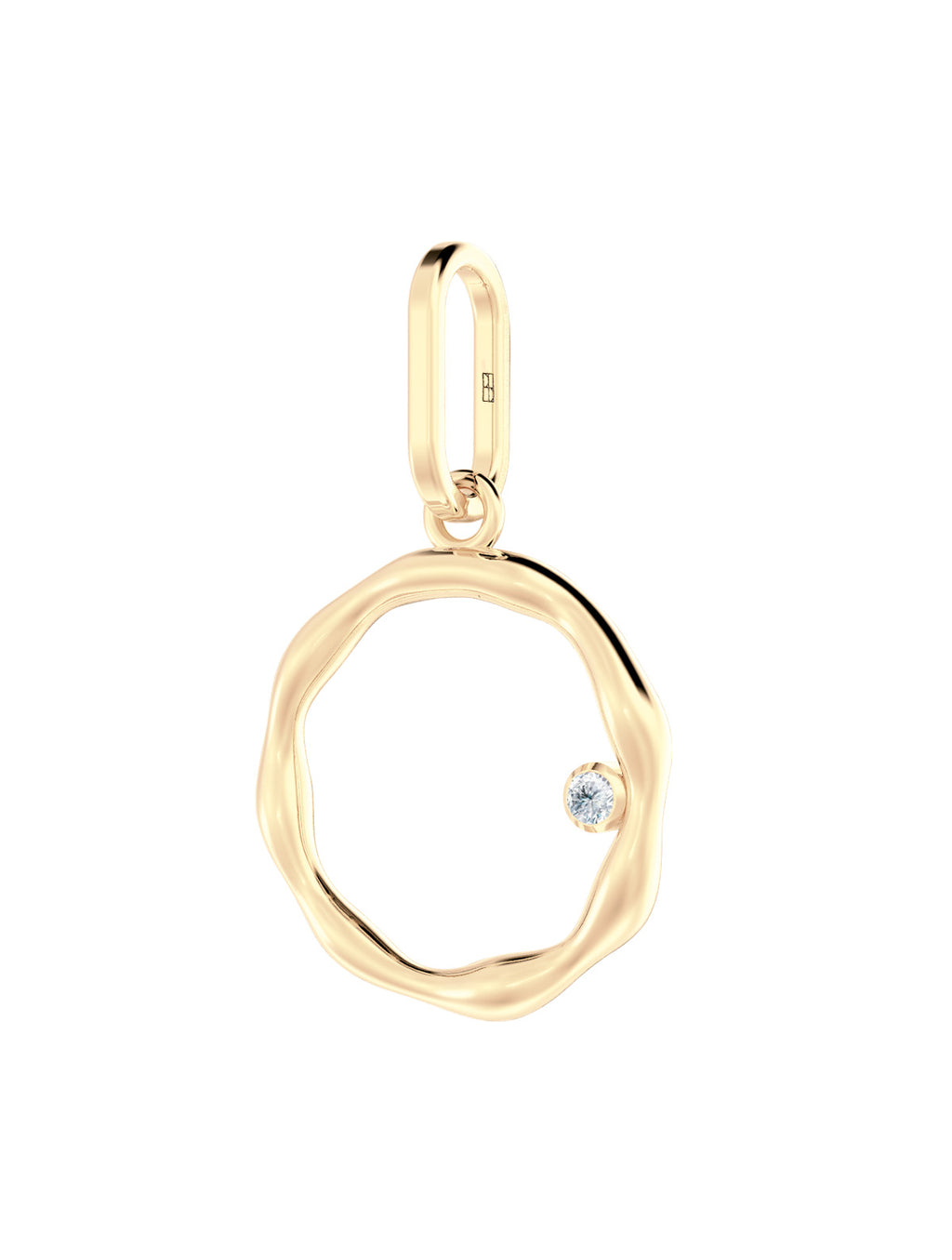 Liquid N°5 18K Gold Pendant w. Diamond