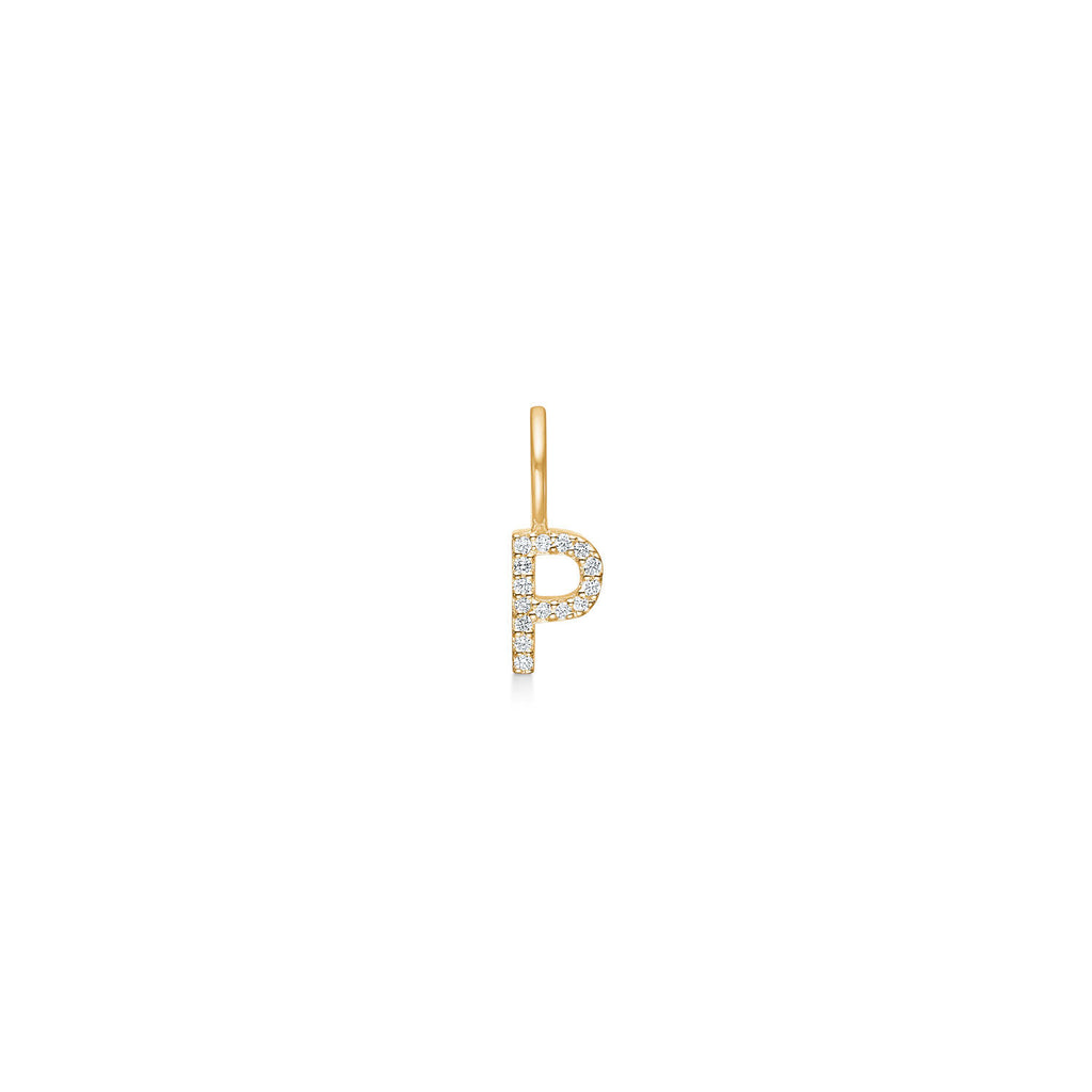 My P 18K Gold Pendant w. Diamonds