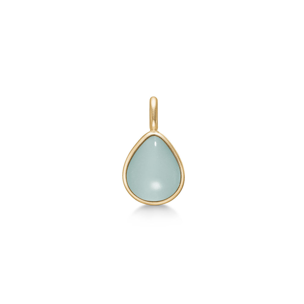 Paloma Gold Plated Pendant w. Aqua blue Crystal